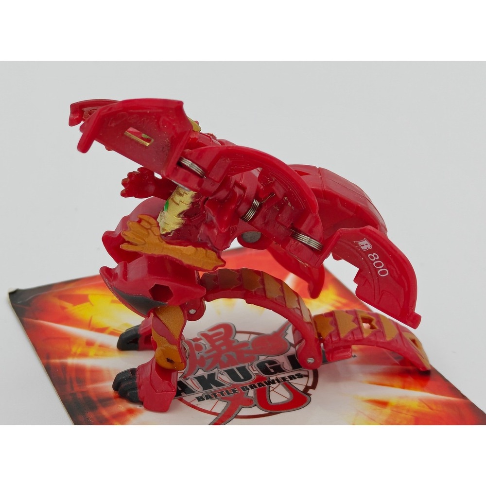 Bakugan Pyrus Farakspin 800G Red Gold Battle Brawlers Figure